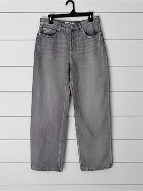 Garage Low Rise Baggy Jeans 7/28 Gray Wash Y2K Streetwear Grunge Core Vintage